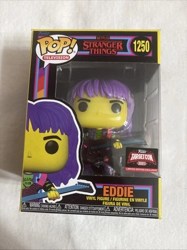 2023 Funko Pop! Stranger Things #1250 EDDIE with Guitar Blacklight Target