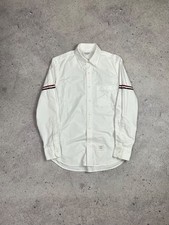Thom Browne Oxford Grosgrain Trimmed Cotton Poplin Shirt Size 3