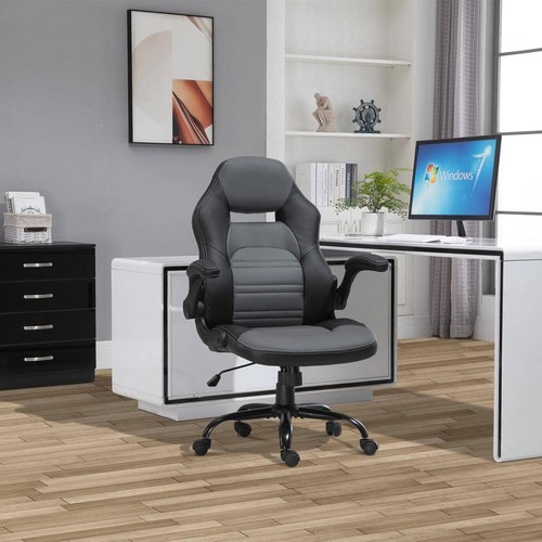 Black/Grey Sponge Adjustable Tilt/Height Ergonomic Chair with Arms - Picture 8 of 8