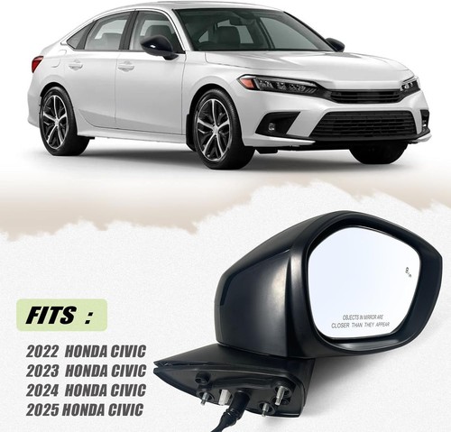 Espejo retrovisor lateral derecho pasajero compatible con HONDA CIVIC 2022-2025 sedán/hatchback con potencia - Imagen 5 de 5