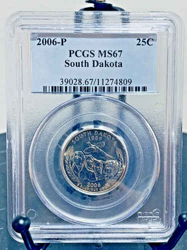2006-P Washington Quarter South Dakota PCGS MS67 Mint State 67 #11274809 - Picture 1 of 2