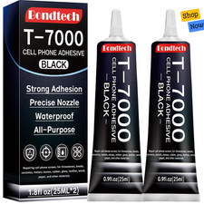 Black T7000 Glue Cell Phone Adhesive, 25ml x2 Strong Waterproof Craft Repair