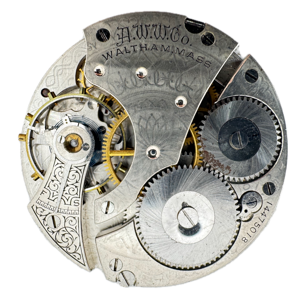 Antique 16s 1905 Waltham 7j Mechanical Hunter Pocket Watch Movement 610 USA