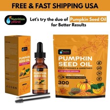 Pumpkin Seed Oil Unrefined Cold Pressed Pure Organic Softgels  Liquid Oil