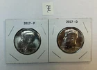 2017 P & D UNC Clad Kennedy Half Dollar Set in CB Flips -Free Shipping - E