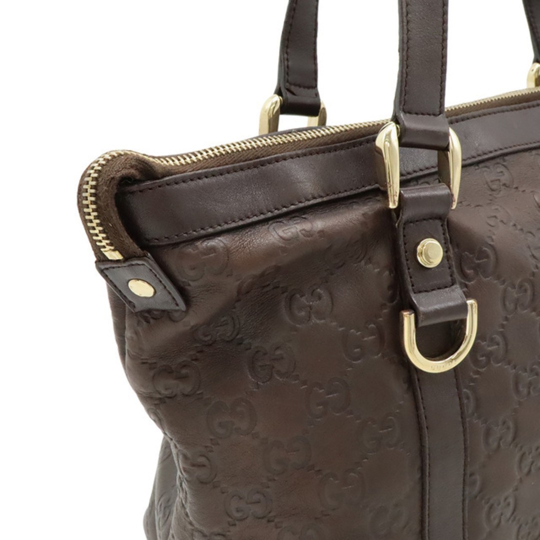 GUCCI Guccisima Leather Tote Bag Dark Brown AB Used 31-36cm thumbnail 8