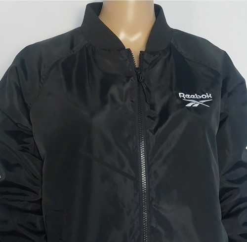 Chaqueta bomber Reebok negra para mujer talla M - Imagen 3 de 10