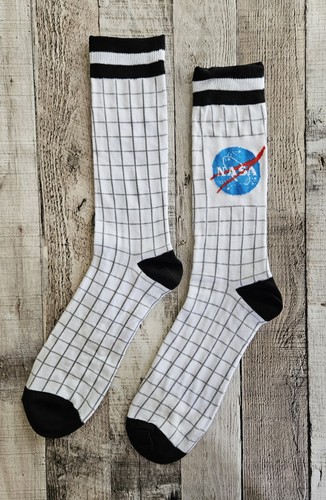 NASA Space Series Socks -NASA Logo With Grid Lines NEW One Size - Picture 3 of 7