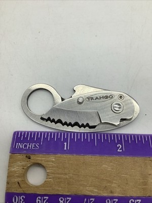 Trango Piranha Frame Lock Serrated Rock Climbing Folding Pocket Knife