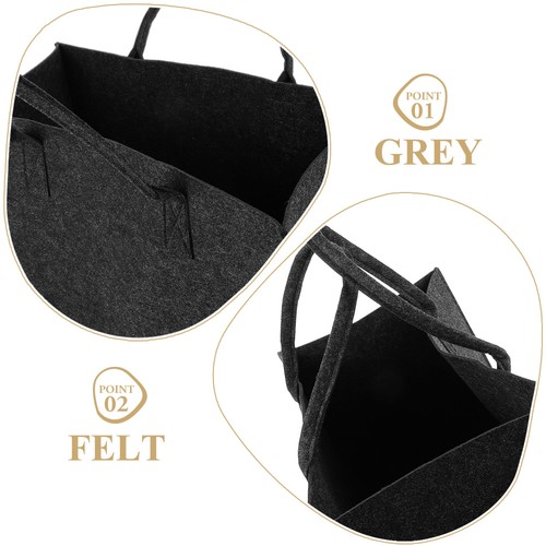 Felt Storage Bag Log Carrier Foldable Firewood Tote Large Capacity - Picture 2 of 12