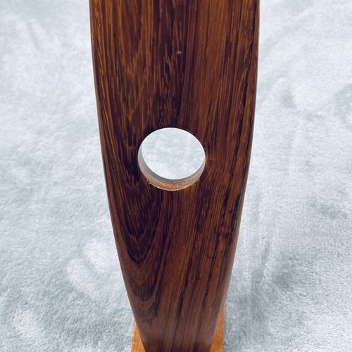 Surfboard Wine Bottle Holder Display Hawaiian Handmade Wood 13" Tall Floating - Picture 10 of 12
