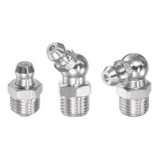 15Pack 304 Stainless Steel Straight and Angled Grease Fitting M10x1 Thread