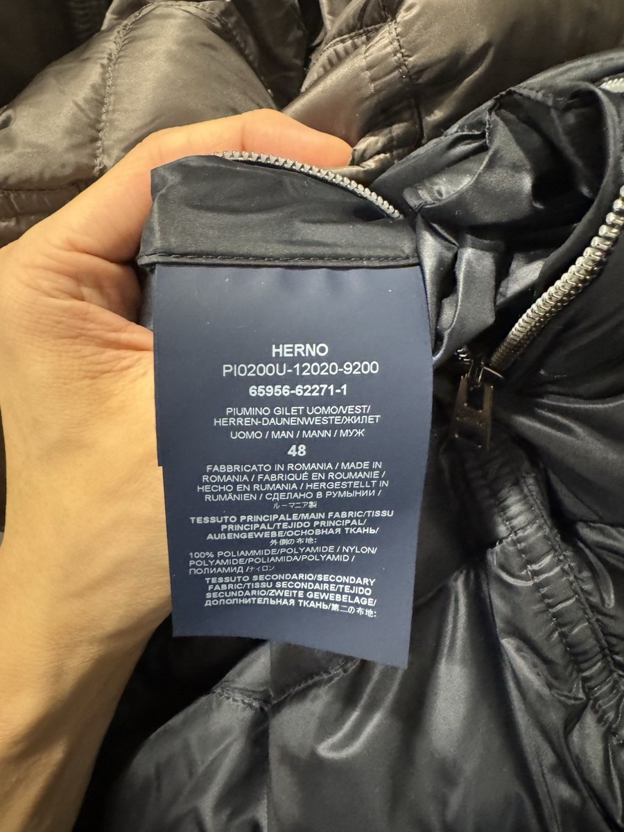 Worn Once - $900 Herno Reversible Down Vest Gilet Mens | eBay