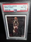2003 TOPPS CHROME #111 LEBRON JAMES ROOKIE RC PSA 8