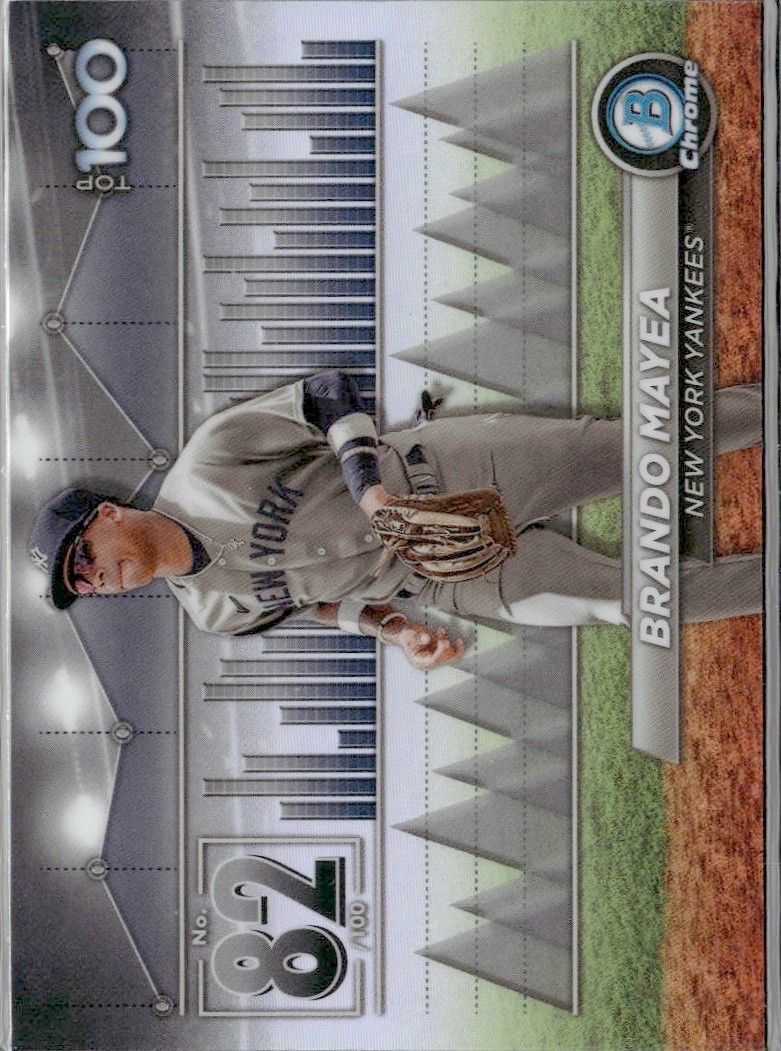2024 Bowman Chrome Top 100 Brando Mayea BTP-82 Yankees RC Baseball
