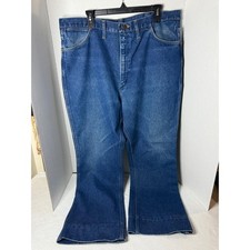 Vintage 1980s Wrangler Jeans Mens Regular Fit Medium Wash Bell Bottoms Size 40
