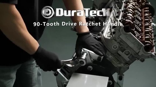 DURATECH 1/4-Inch Drive Ratchet Handle Socket Wrench Ratchet Wrench 90-Tooth NEW - Video 1 of 1