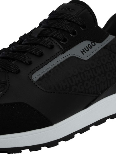 HUGO Men's Icelin Runner Trainers, Black - Bild 8 von 9