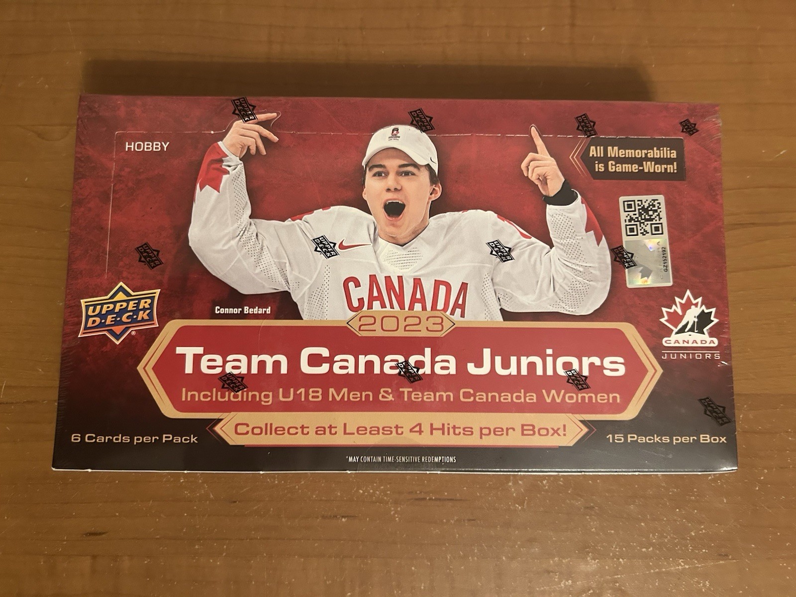 Sealed Hobby 2023 UD TeamCanada Jr 4 Hits/Box Celebrini Martone Stankoven Bedard
