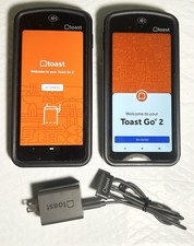2 Toast Flex POS  Go 2  TG200 Handheld Tablet Mobile Computer Device w/ Charger