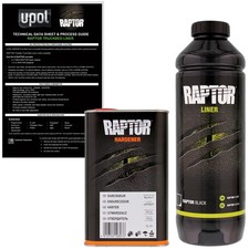 U-pol Raptor Black Urethane Spray-on Truck Bed Liner Texture Coating 1 Liter