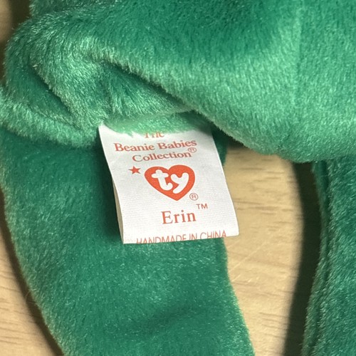 TY Beanie Baby ERIN 5a Gen Tush & Ear Tag Ottime Condizioni Da Collezione - Foto 5 di 9