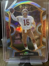 2020 Panini Select - Concourse Joe Montana #19 Light Blue Prizm Die-Cut
