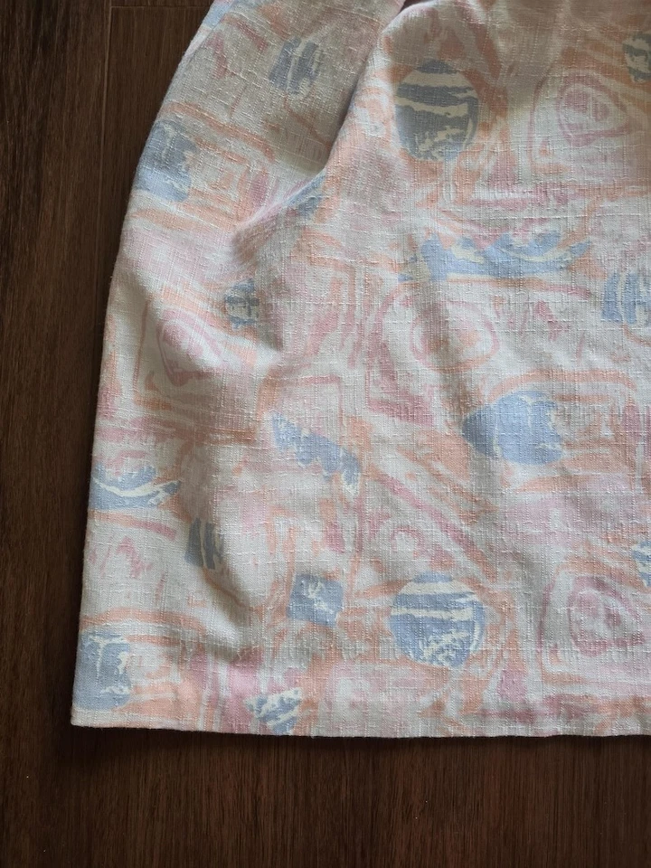 Falda vintage años 80/80 formas geométricas blanca pastel. De colección Mujer Pequeño Mediano Foto 4 de 4