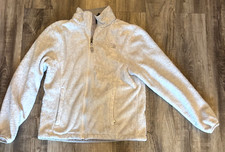 The North Face Full Zip Jacket Womens Small Heather Gray Pockets Fleece Lined