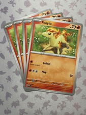 Pokémon TCG Ponyta 077/165 Sv: Scarlet & Violet 151 Regular x4