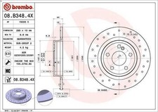 1X Disco freno BREMBO 08.B348.4X per MERCEDES-BENZ CLASSE A (W176) 2 2013-2018