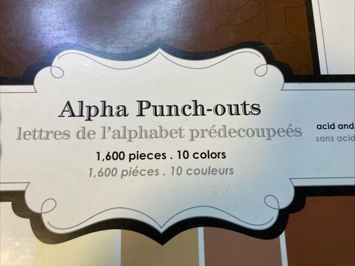 Colorbok 1,600 Pices Punch-outs { Letter/Number } in 10 colors 20 sheets - Picture 2 of 6