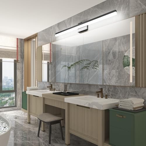 40 Zoll Moderne LED Waschtischleuchten Modern LED Badezimmer Waschtisch 40 Zoll Schwarz - Bild 4 von 8