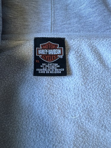 Sudadera con Capucha Harley Davidson Ciudad de Nueva York Gran Manzana Gráfica Llamas Talla XL Gris De Colección - Imagen 5 de 8