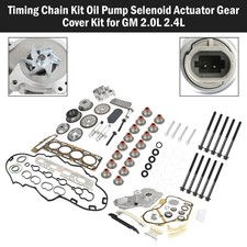 Timing Chain Kit Oil Pump Selenoid Actuator Gear Cover Kit for GM 2.0L 2.4L USA