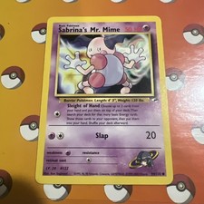 Sabrina's Mr. Mime 94/132 Common Gym Heroes Pokemon 1st Edition Stamp NM Card EN