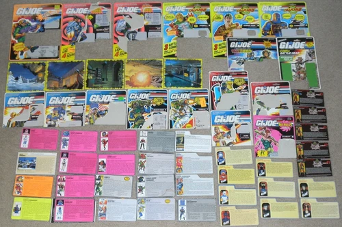 1990s Modern File Card Back Set Vintage G.I. GI Joe Cobra 3.75 ARAH Figure Lot