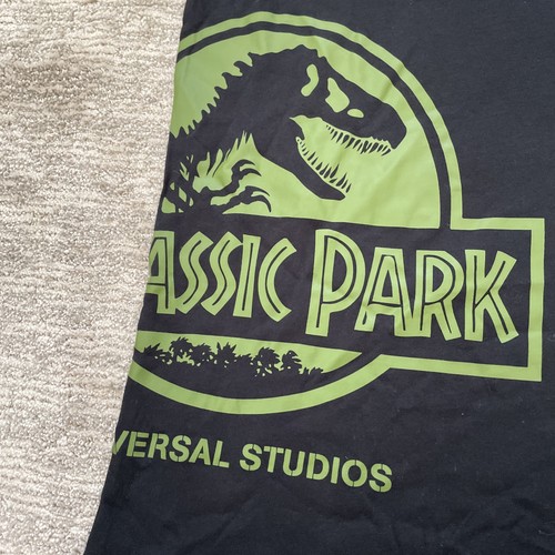 Universal Studios JURASSIC PARK Black Camouflage Men’s L Shirt Front Pocket - Picture 3 of 7