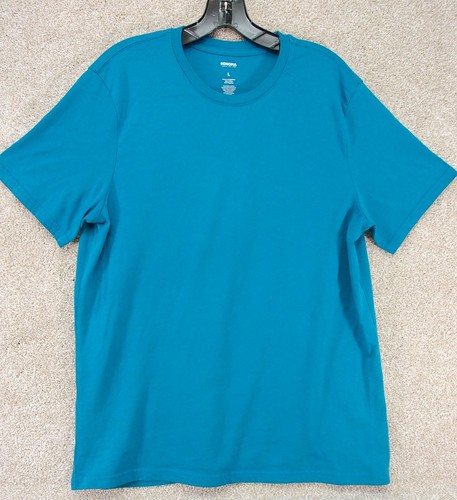 Sonoma Women's Large Blue Crew Neck 100% Cotton T-Shirt Solid Short Sleeve Basic - Picture 2 of 10