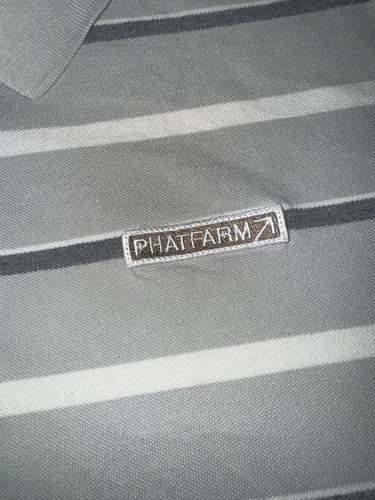 Vintage Phat Farm Stripe Shirt Mens XL Polo Long Sleeve Hip Hop Embroidered Y2K - Picture 2 of 7