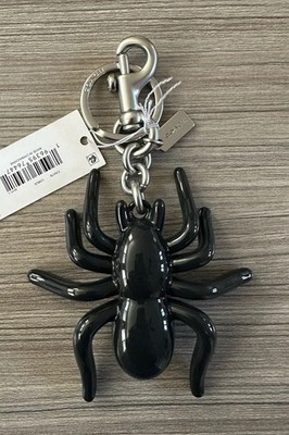 NWT Coach Enamel and Metal 3D Large Spider Bag Charm Keychain