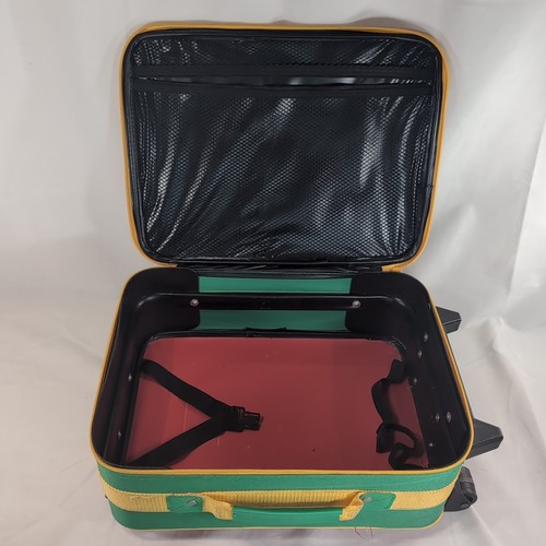 Franklin The Turtle Colorblock Suitcase Travel Bag Vintage Eye Spy Multicolor - Picture 11 of 23