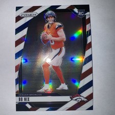 2024 Panini Prizm - Rookies Bo Nix #309 Red White & Blue Prizm (RC)