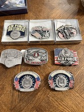 Veteran Belt Buckles Lot Of 8 New