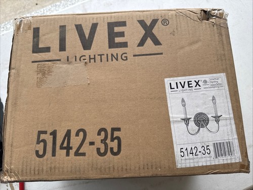 Livex Lighting 5142-35 Cranford 2-Light Wall Sconce, Polished Nickel - Picture 2 of 2