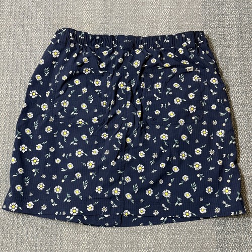 Duluth Trading Co. Heirloom Gardening Skort Floral Navy Blue Stretch XL Outdoor - Picture 2 of 10