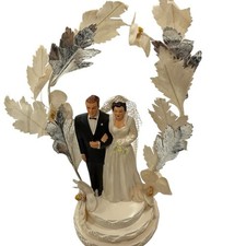Coast Novelty 1950's Wedding Cake Topper with Bride and Groom Vintage Love