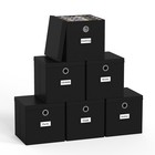 Collapsible Fabric Storage Cubes with Lids, Foldable Cube Storage Bins for Cl...