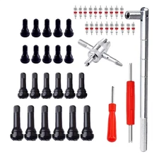 45pcs/Kit Valve Stem Installation Remover Repair Tool Puller Car Tire Plug Core