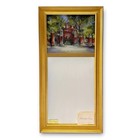 Vintage Brown University Van Wickle Gates Reverse Painted Glass Gilt Wall Mirror